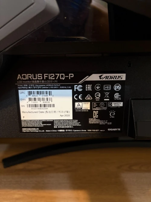 AORUS FI27Q-P Gaming Monitor IPS 1440p 165Hz 1ms