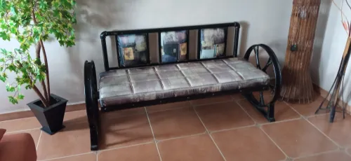 banquette industrielle vintage