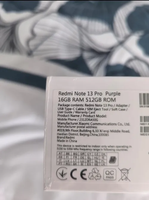 XIAOMI REDMI NOTE 13 PRO 5G 512GB ROM / 16GB RAM
