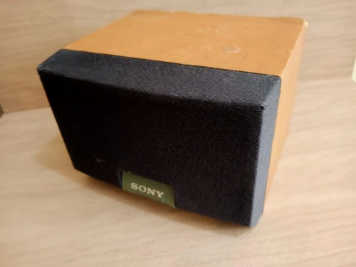Paire d'Enceintes Sony Bibliothèque Vintage Effet Bois (pour Mini-Chaîne Hi-Fi)