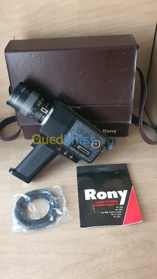 Vintage Camera film Super 8 Rony RS 808 macro zoom avec sacoche 