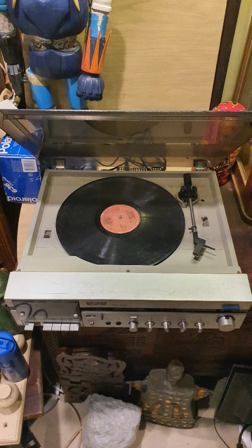 Chaîne stéréo ENIE, k7, radio, platine avec Baffles, fonctionne