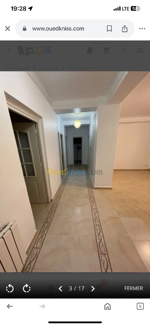 Location Appartement F3 Alger Ben aknoun