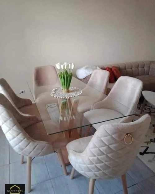 Table de salle à manger 6 chaise &طاولة طعام 6 كراسي