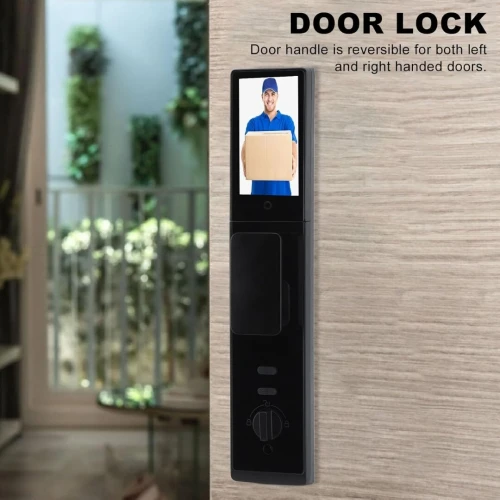 Serrure Connectée Intelligente Wi-Fi avec Caméra HD, Écran et Empreinte Digitale