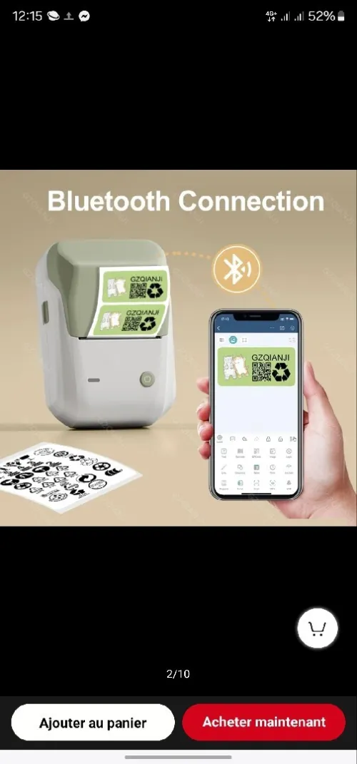 Imprimante étiquettes bluetooth B1 niimbot 