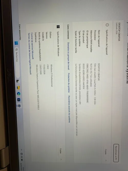 latitude 3550 i5 1335u ram 16ddrr5 512 ssd