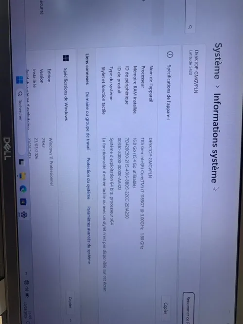 DELL LATITUDE 5420 i7 1185 G7 Ram 16 ddr4 SSD 256 NVME