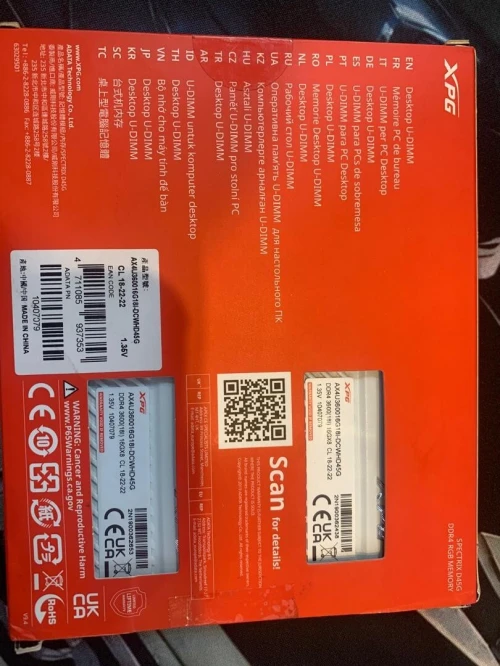 RAM  XPG  16G *2 PC4-28800 RGB