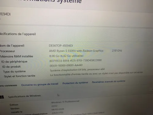 THINKPAD E15 AMD RAYZEN 5 5500 U RAM 8 DDR4 SSD 256 NVME