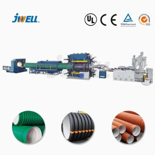  Jwell machine d'extrusion de tubes ondulés à double paroi de type vertical/noyau en silicone HDPE 