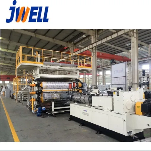 Jwell Machine d'extrusion de revêtement de sol en plastique PVC pour hôpitaux et centres commerciaux