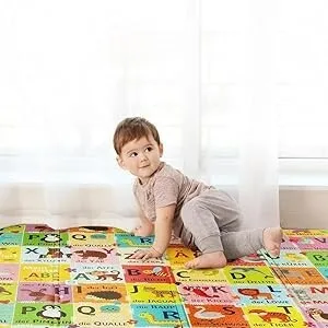 Tapis de jeu pour enfants en mousse polyéthylène/لفائف فوم بولي إيثيلين مطبوع برسومات جذابة للأطفال