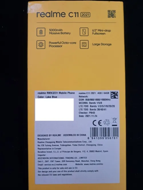 Realme C11 2021 4GB RAM