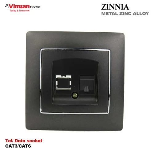 PRISES RÉSEAUX RJ11,RJ45 ZINNIA METAL ZINC ALLOY