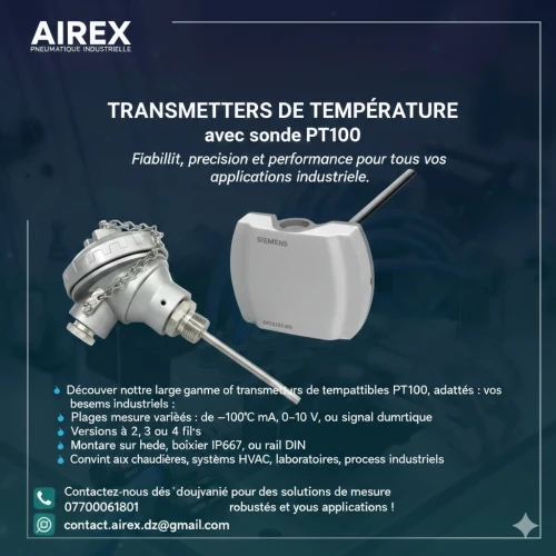 Transmetteurs de Température avec Sonde PT100