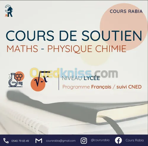 Cours Math/Physique/Chimie Lycee Programme Francais/CNED
