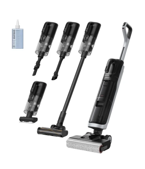 Dreame H14 Dual Aspirateur Laveur, 18kPa, Aspirateur fonctionnel multisurfaces 5-en1 La portée à plat à 180