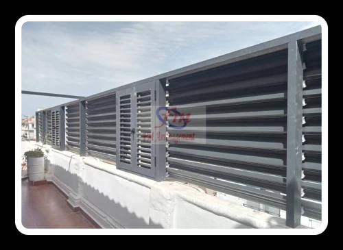 Brise vue, brise soleil, séparation aluminium. Jalousie. Piscine
