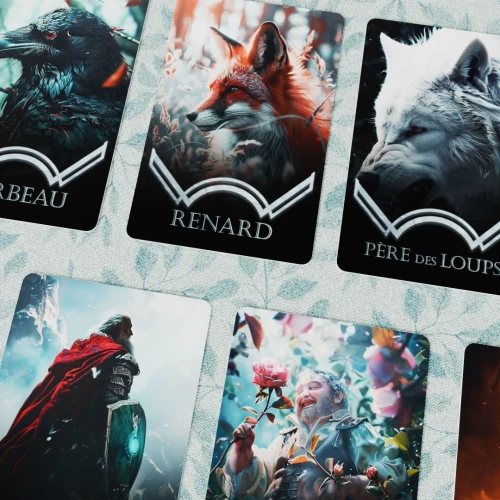  متوفر الآن للطلب Jeu de cartes Loup-Garou ( 22 rôles différents ) en PVC بطاقات لعبة  