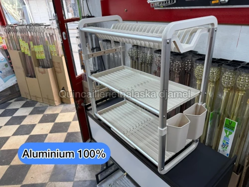 Égouttoir a vaisselle inox et aluminium