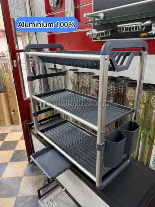 Égouttoir a vaisselle inox et aluminium