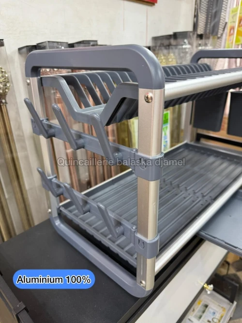 Égouttoir a vaisselle inox et aluminium