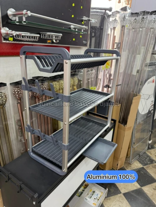 Égouttoir a vaisselle inox et aluminium