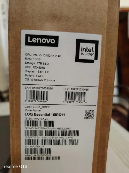 LENOVO LOQ 15IAX11 i5-13450HX / RAM 16 GB/1TB SSD / RTX 5050 8GB