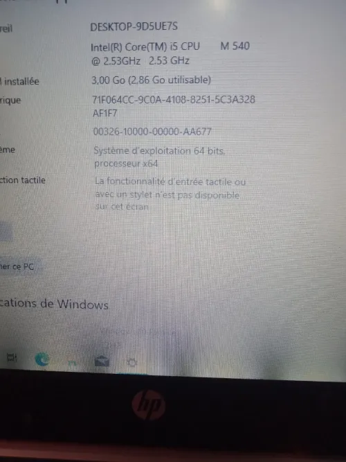 Pc portable Hp elitbook2540p