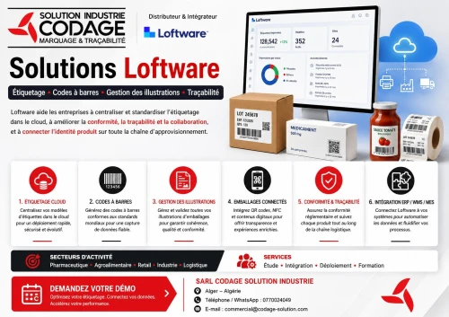 Solutions Loftware - Étiquetage intelligent, traçabilité, codes à barres et gestion avancée des illustrations