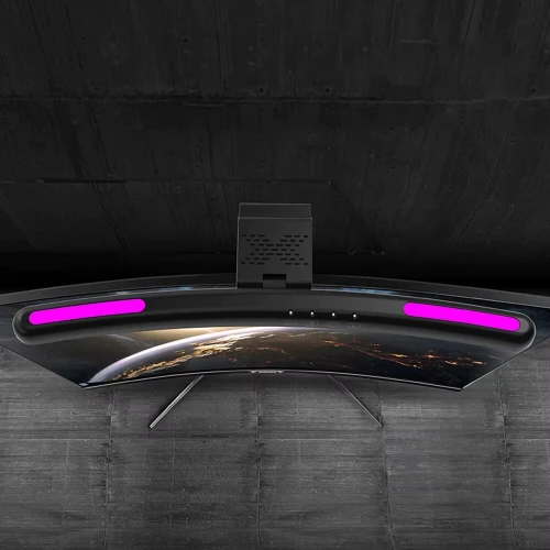 Barre Lumineuse Pour Ecran D'ordinateur, Barre Lumineuse Incurvée Avec 7 Couleurs RGB