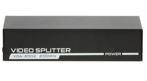 Splitter VGA 1 Entrée / 2 Sorties avec Boîtier Métallique Blindé et Alimentation Secteur DC 5V, Vidéo Multi-Écrans VGA -2002 Actif Haute Fréquence 200MHz