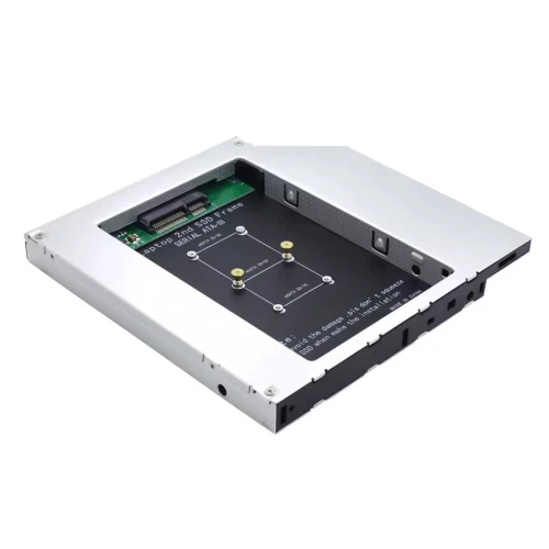 Boîtier Rack pour Disque Dur Secondaire SSD mSATA pour Ordinateur Portable SATA 9.5 mm