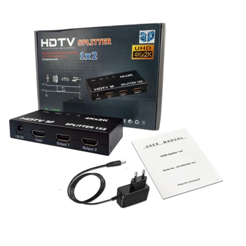 Splitter Répartiteur HDMI 1 Entrée & 2 Sorties UHD 4K x 2K 3D