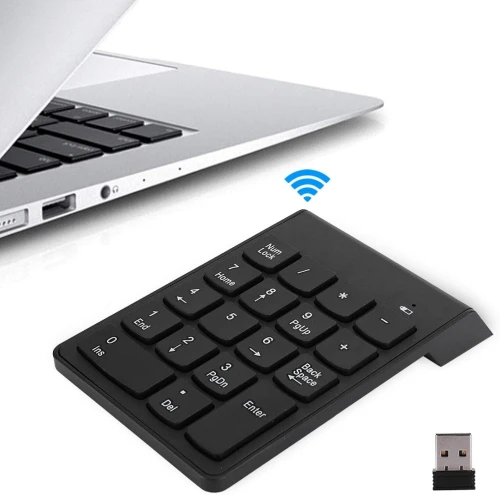 Mini Clavier Numérique USB Sans Fil 2.4GHz de 18 Touches 