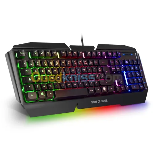 Clavier Gamer Semi-Mécanique Anti-Ghosting Rétro-Éclairage Rgb Usb Pro-K5 SPIRIT OF GAMER