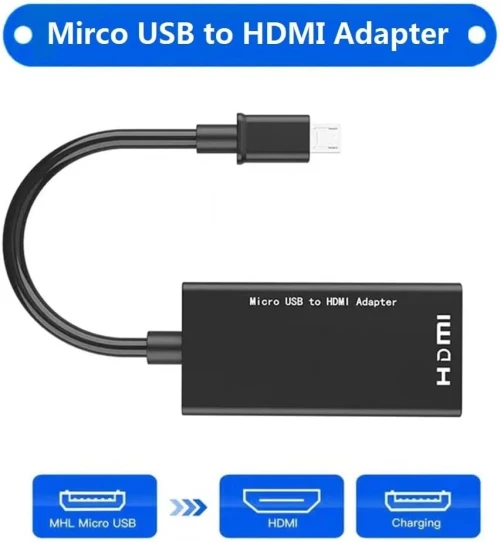 Adaptateur MHL Micro USB (V8) vers HDMI 1080P 