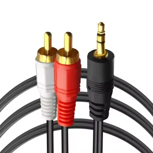 Câble Audio Auxiliaire Jack 3.5mm Mâle à 2RCA Mâle Cordon Mince  de 1.5 m /3 m /10 m