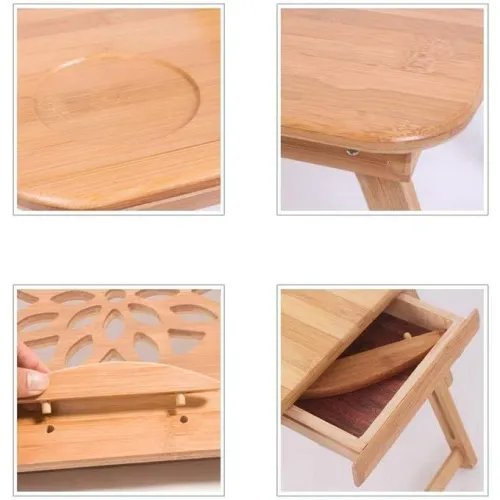 Table & Refroidisseur avec Deux Ventilateurs en Bois pour Laptop Pliable & Réglable BM92 BAMBOO