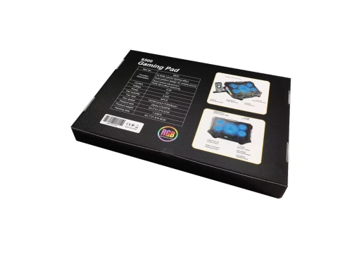 Refroidisseur Laptop de 5 Ventilateurs & Dual Support pour Mobile à RGB Compatible jusqu'à 17'' S500