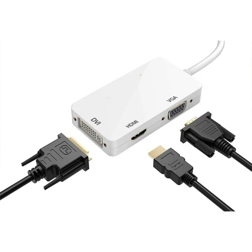 Convertisseur 3-en-1 Displayport (DP) vers HDMI/DVI/VGA Multifonction