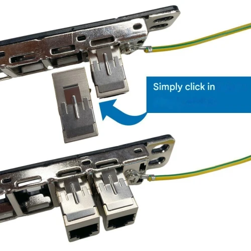 Coupleur RJ45 Cat 6A STP Femelle-Femelle 8P8C - Keystone - Compatible Cat6/Cat5e