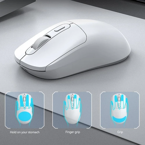 Souris Sans Fil Double Mode Bluetooth & 2.4 GHz Rechargeable, Jusqu'à 3200 DPI X8 T-WOLF