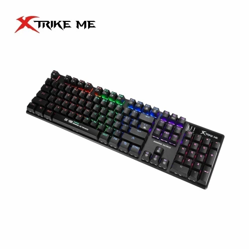 Clavier Gaming Mécanique Multimédia Anti-Ghosting Rétro-Éclairage RGB USB QWERTY GK-980 Xtrike Me
