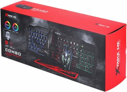 Pack :Clavier Gaming, Souris Gaming, Casque Stéréo & Microphone, Tapis de Souris Antidérapant CM-406