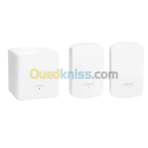 Pack de 3 Systèmes WiFi Maillé NOVA AC1200 pour toute la maison 300m2 MW5 (3-Pack) Tenda