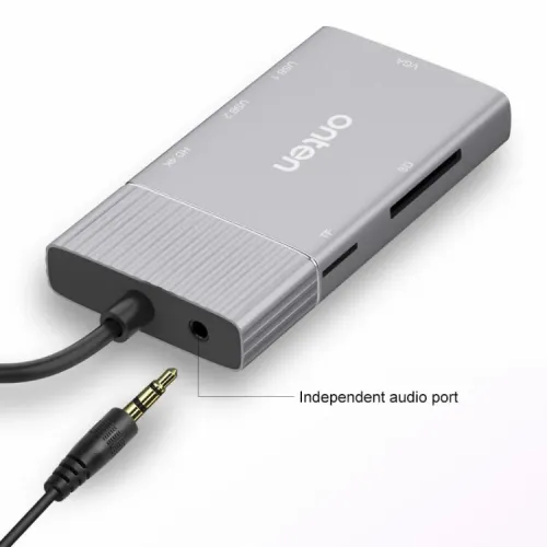 Station d'Accueil 7-en-1- USB-C, Vidéo HDMI+VGA 4K, 2*USB 3.0,  PD, SD/TF, Audio ,OTN-95113 ONTEN