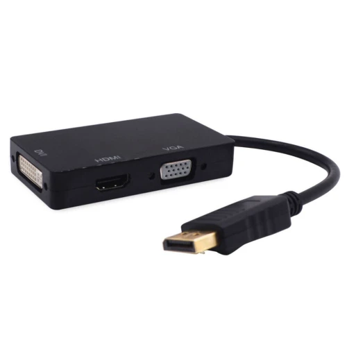 Convertisseur 3-en-1 Displayport (DP) vers HDMI/DVI/VGA Multifonction