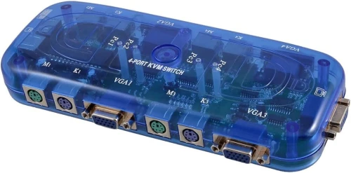 Switch VGA KVM 4 ports haute résolution jusqu'à 1920x1440, commutation par bouton-poussoir, Plug-and-Play pour PC, Linux, Mac.